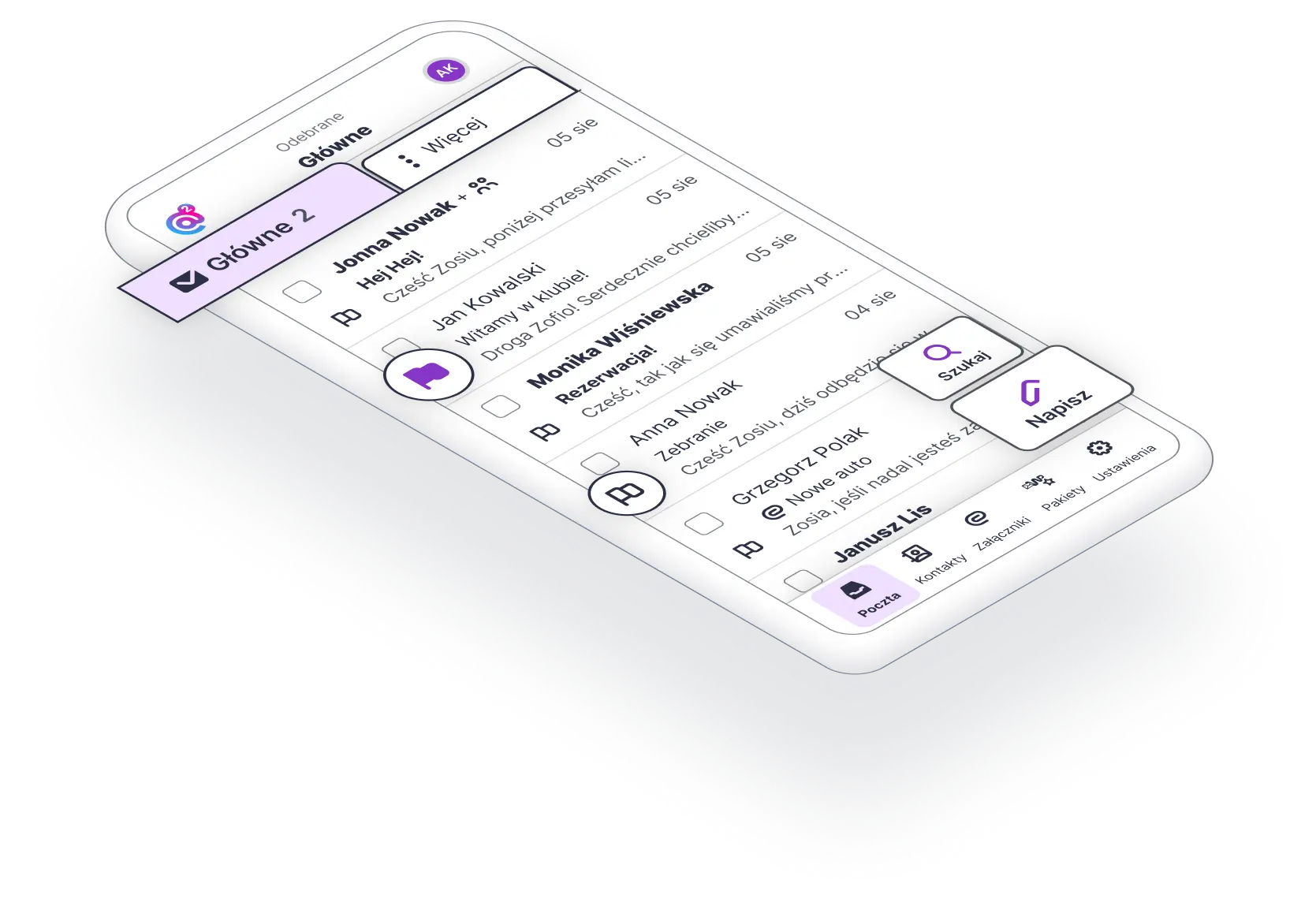 Aplikacja mobilna WP Poczta